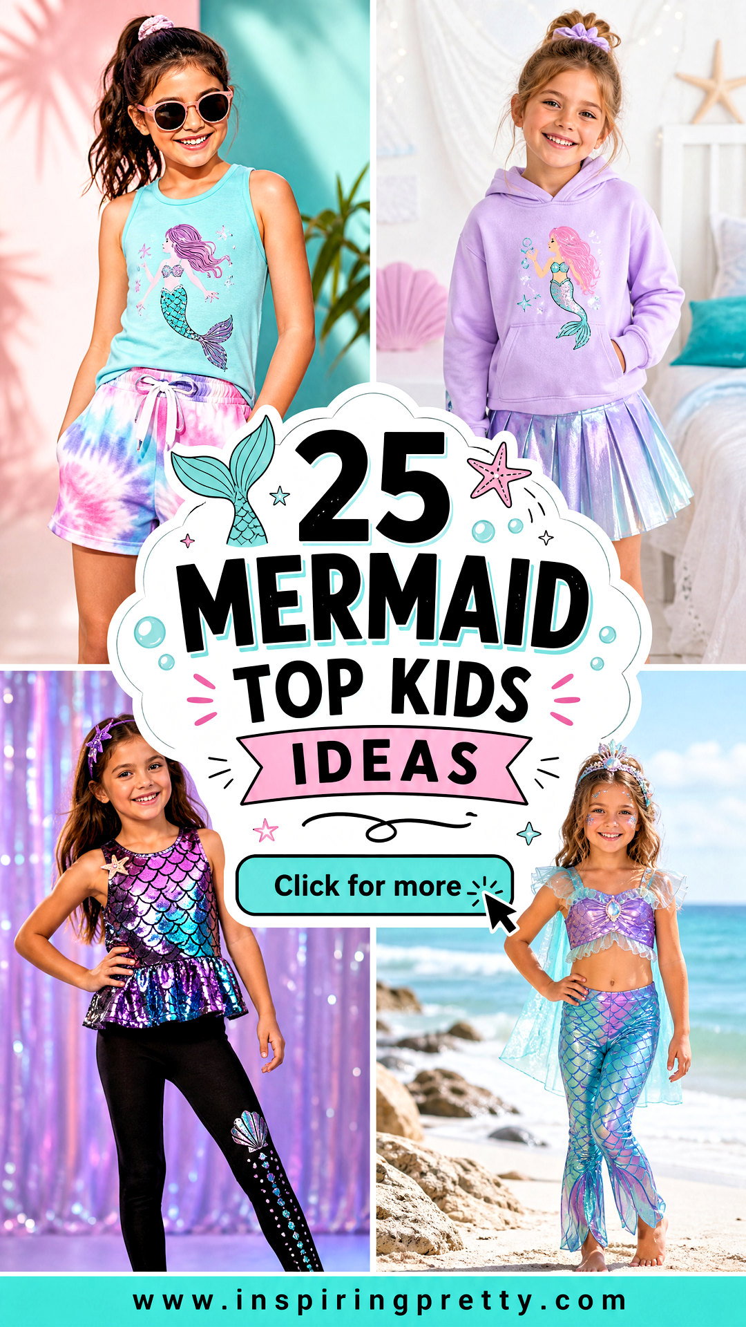 25 Mermaid Top Kids Ideas for Magical Parties and Dress-Up - 25 Mermaid Top Kids Ideas for Magical Parties and Dress-Up