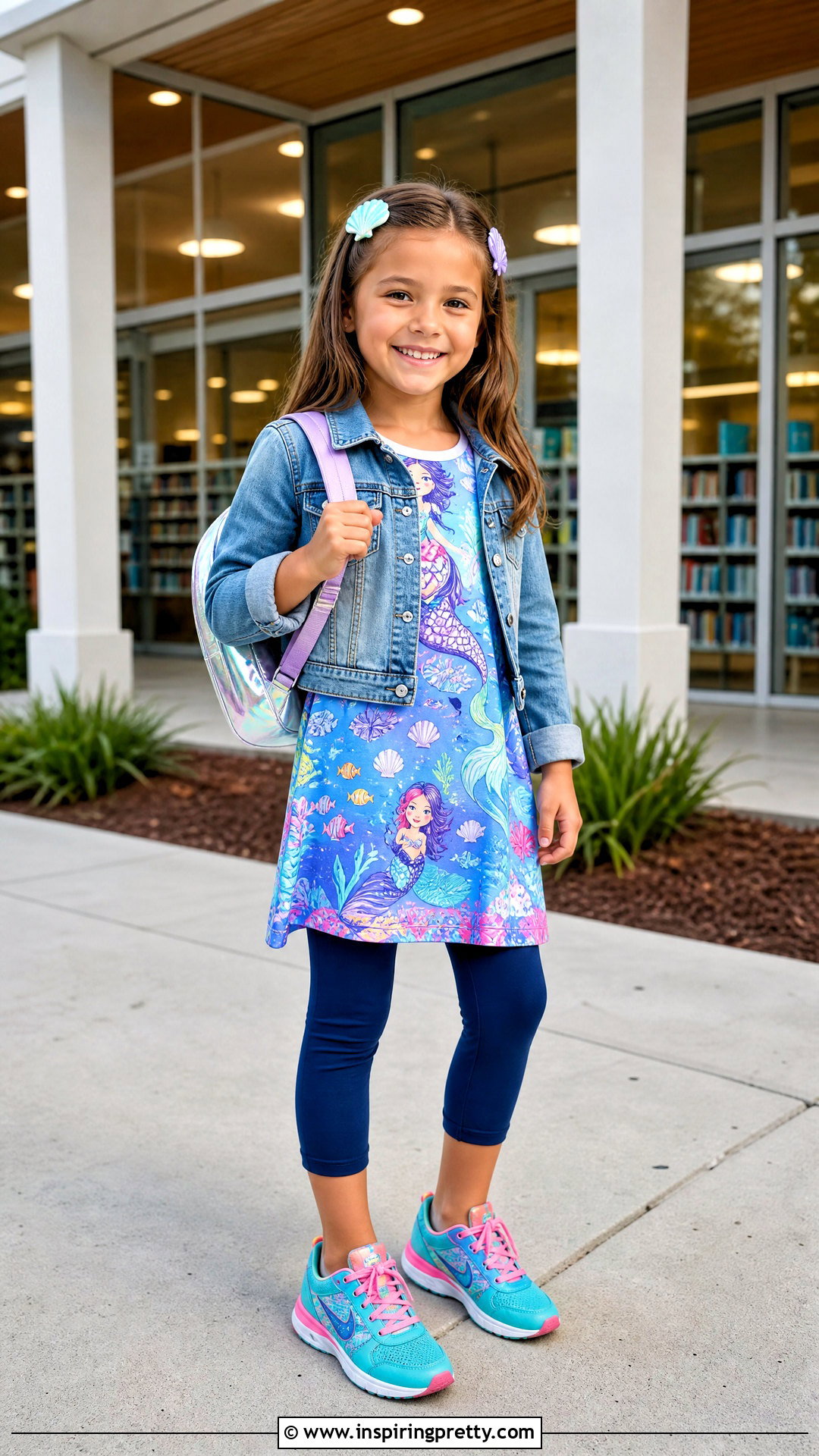 Mermaid Tunic Top With Capri Leggings - 25 mermaid top kids