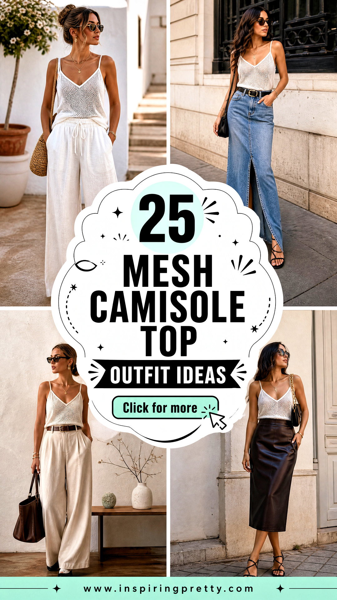 25 Mesh Camisole Top Outfit Ideas for Chic Layered Looks - 25 Mesh Camisole Top Outfit Ideas for Chic Layered Looks