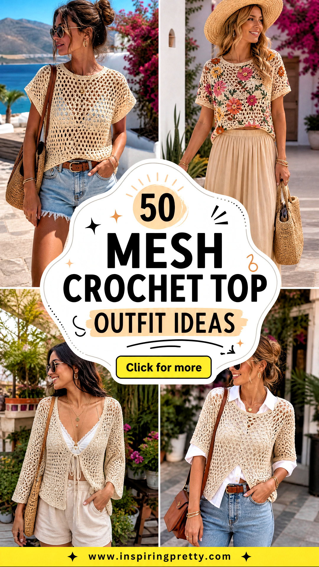 50 Mesh Crochet Top Outfit Ideas Breezy Looks for Summer - 50 Mesh Crochet Top Outfit Ideas: Breezy Looks for Summer