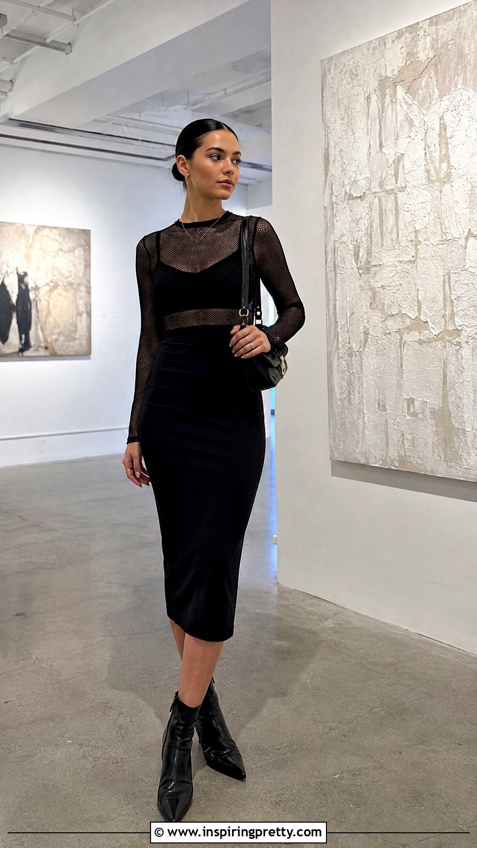 Mesh Crop Top Over Sleeveless Bodycon Dress - 25 Crop Top Over Bodycon Dress outfit ideas