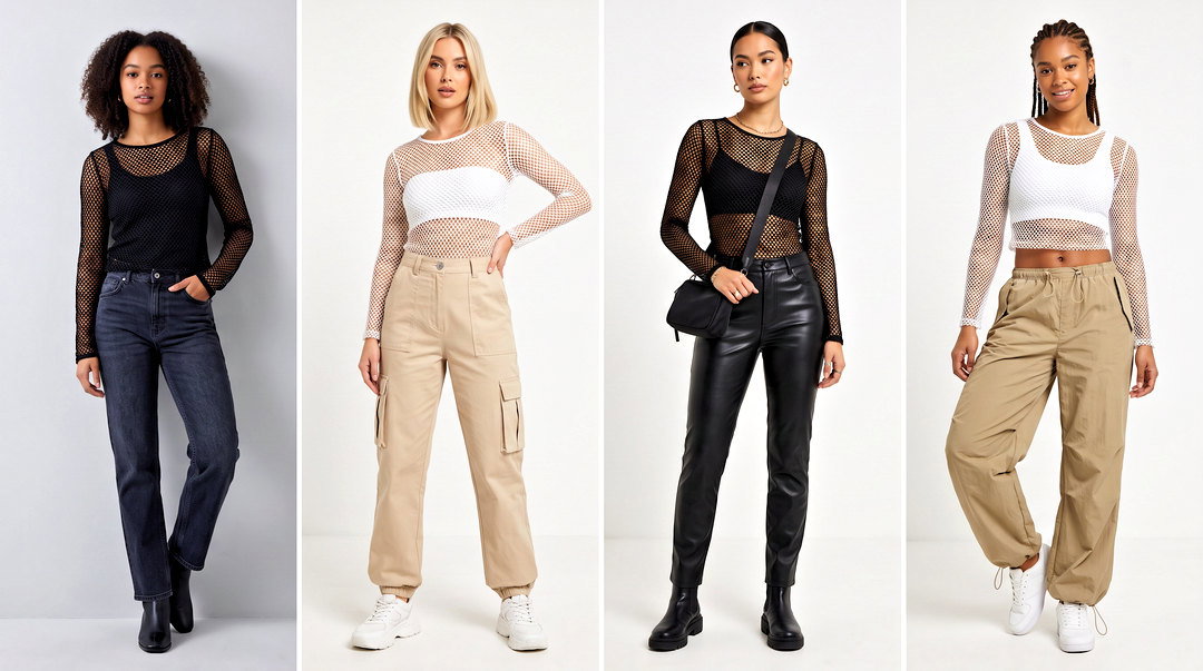 20 Mesh Fishnet Top Outfit Ideas for Bold Night-Out Style