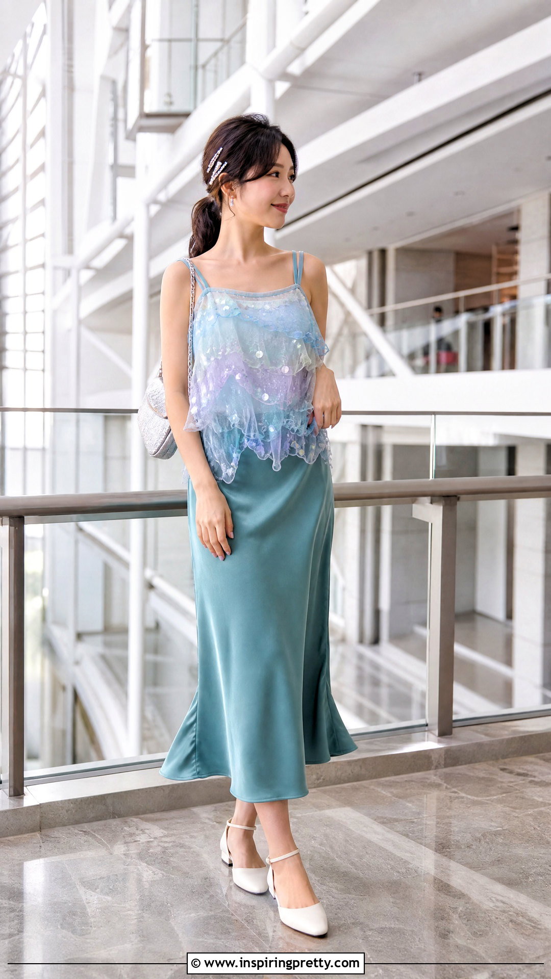 Mesh Layered Mermaid Top - 25 mermaid tops diy ideas