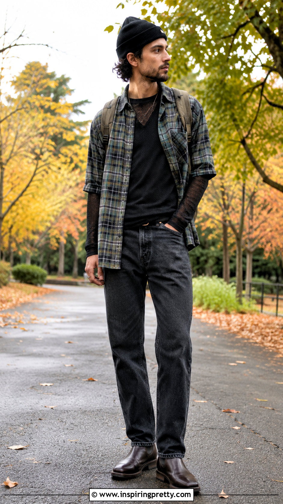 Mesh Long Sleeve Top With A Plaid Overshirt - 20 Mesh Long Sleeve Top Mens
