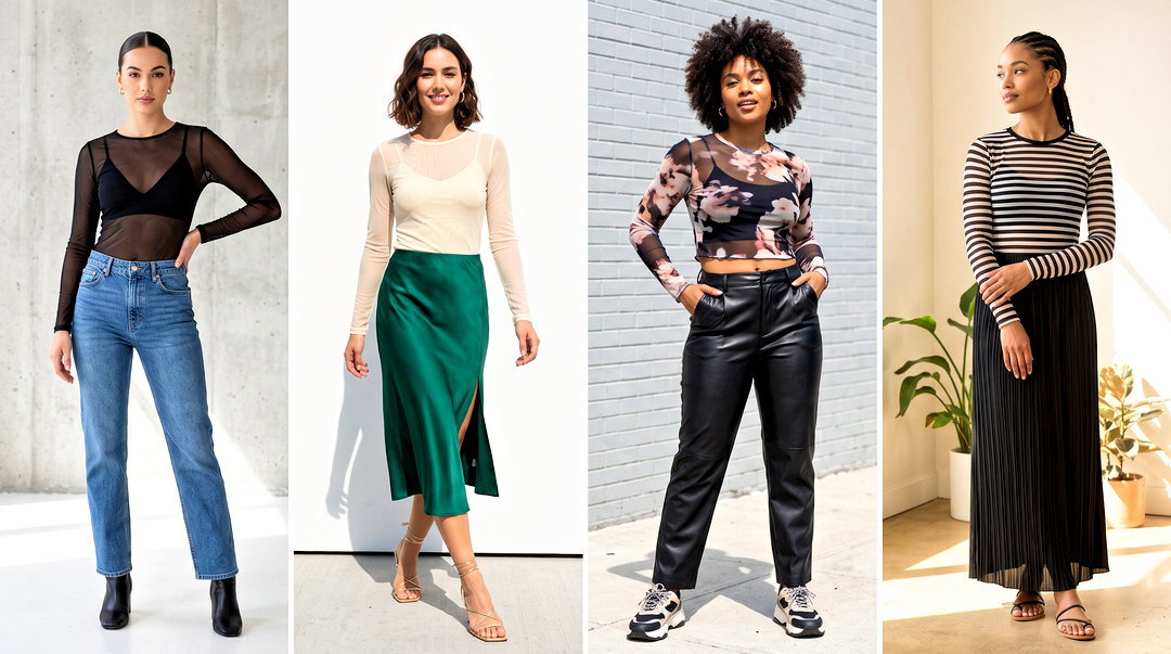 20 Mesh Sheer Top Outfit Ideas for Chic After-Dark Looks