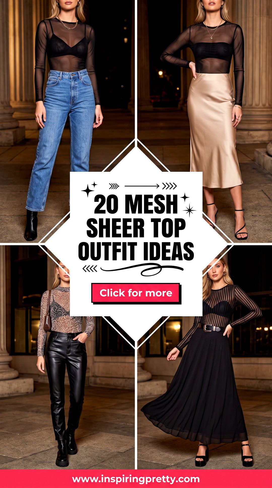20 Mesh Sheer Top Outfit Ideas for Chic After-Dark Looks - 20 Mesh Sheer Top Outfit Ideas for Chic After-Dark Looks