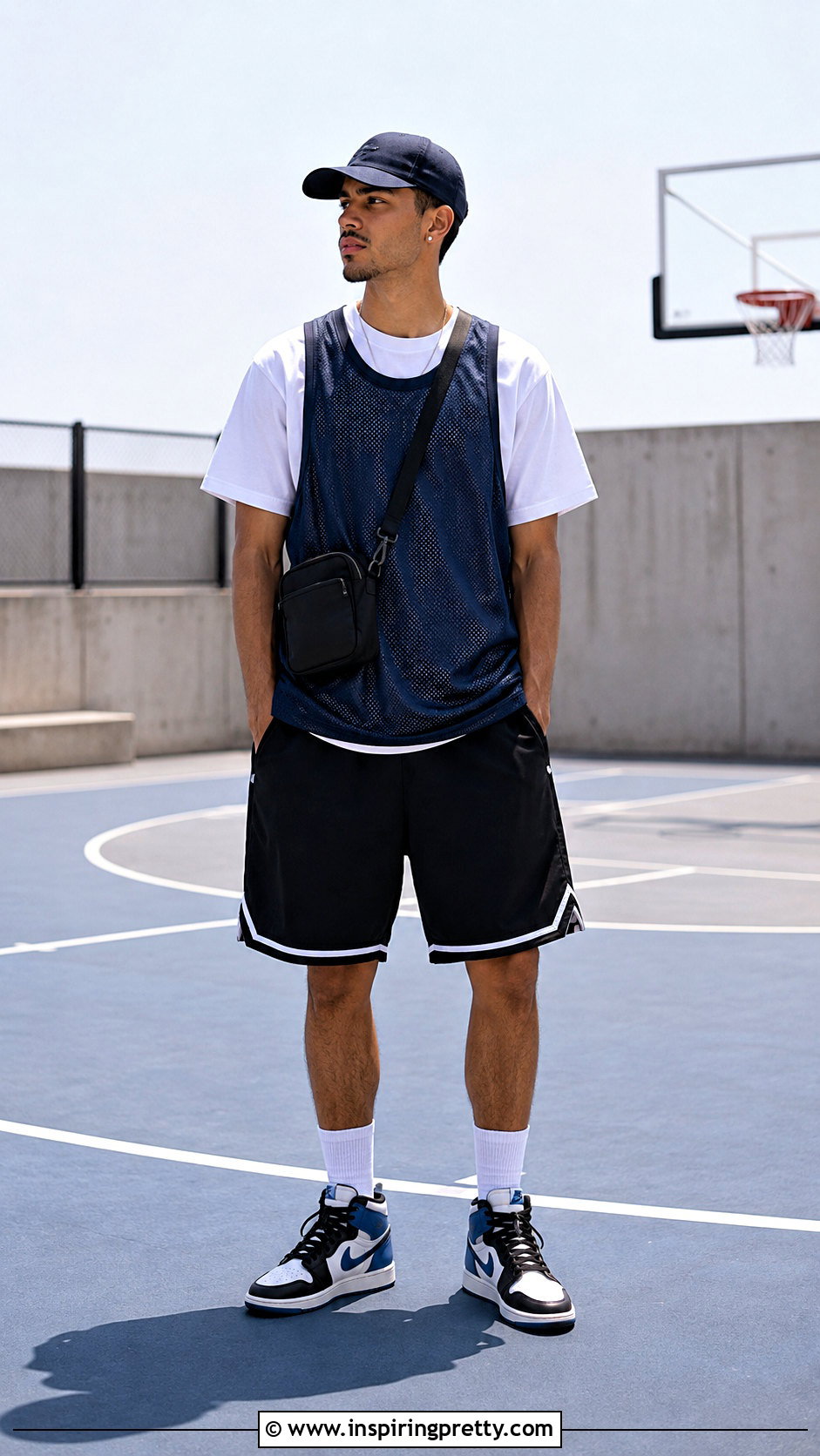Mesh Tank Top With Basketball Shorts - 20 men’s tank tops
