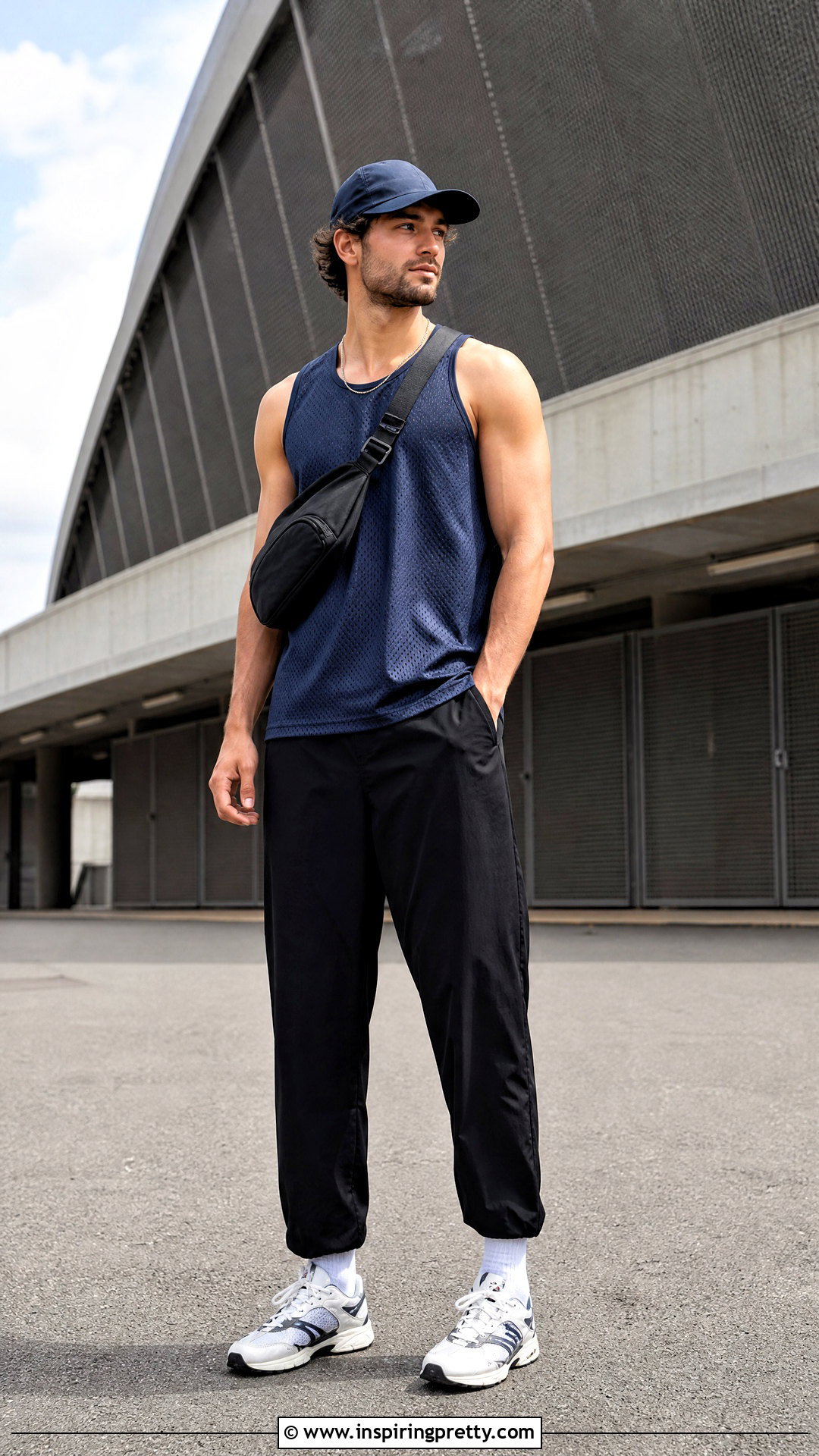 Mesh Tank Top With Track Pants - 50 tank tops for men
