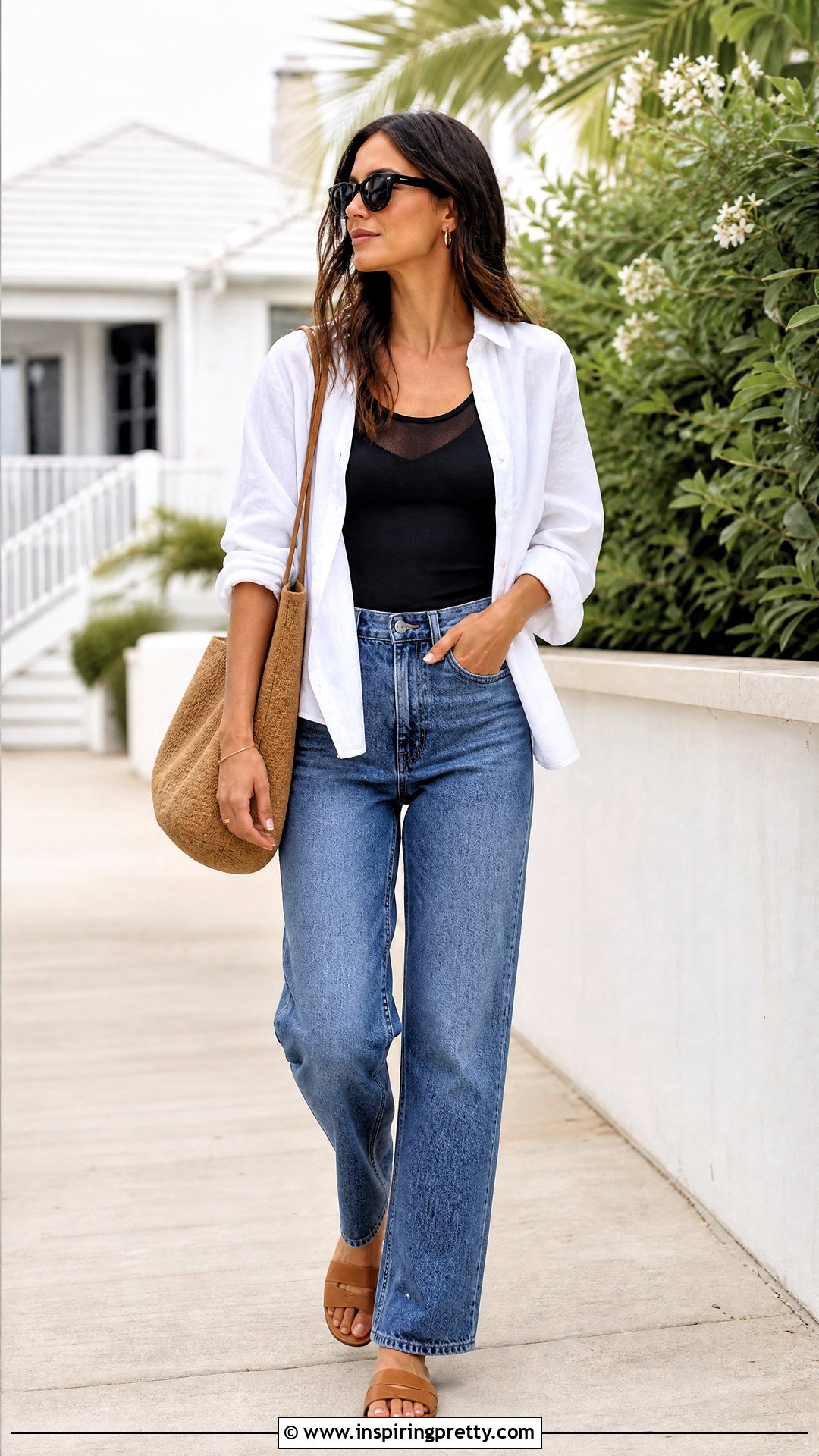 Mesh Tank Top With a Button Down Shirt - How To Style Mesh Tank Top (25 Ways)