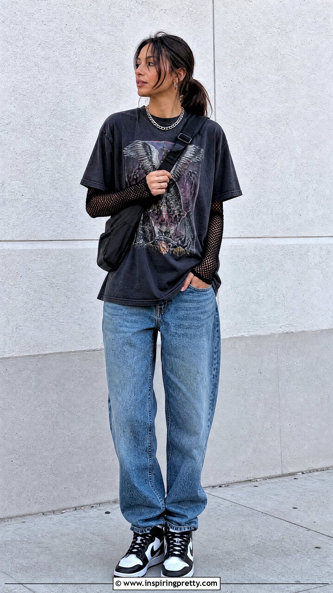 Mesh Top Under An Oversized T Shirt - 50 mesh tops outfit ideas