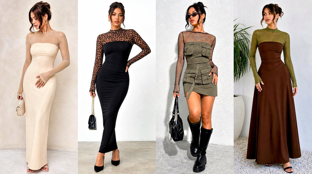 25 Mesh Top Under Strapless Dress Outfit Ideas for Chic Layers