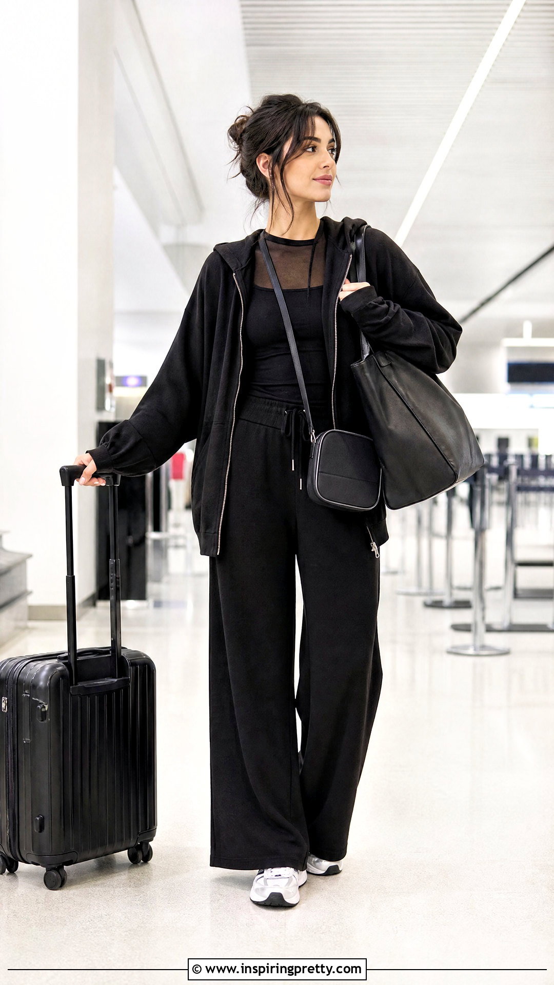 Mesh Top With Travel Pants And Sneakers - 50 mesh tops outfit ideas
