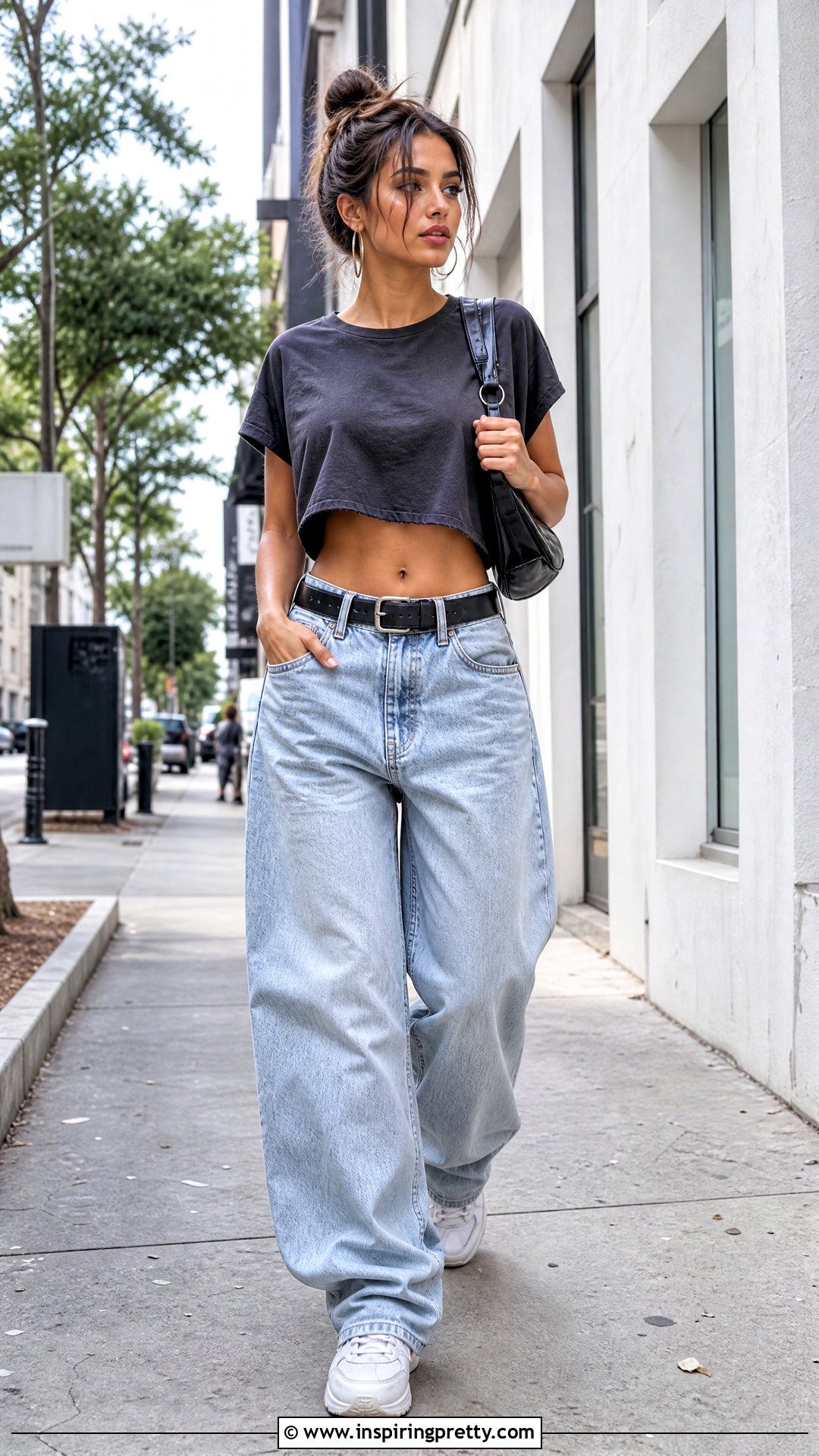 Messy Crop Top With Baggy Jeans - 20 Messy Crop Top With Bulk outfit ideas