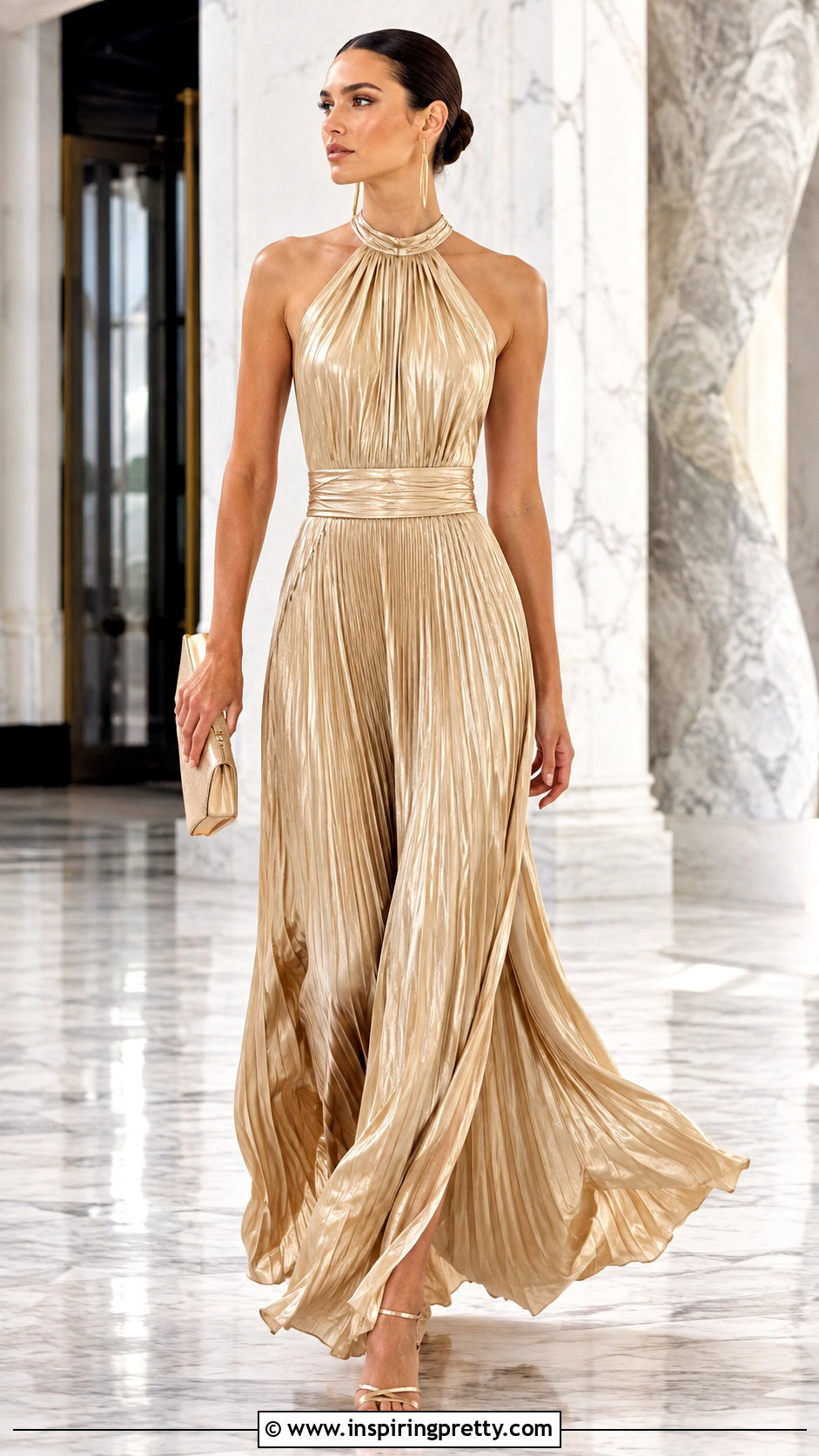 Metallic Pleated Couture Gown - 50 top couture ideas