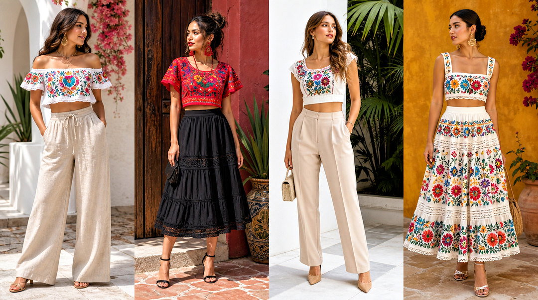 20 Mexican Style Crop Top Outfit Ideas for Festive Summer Looks