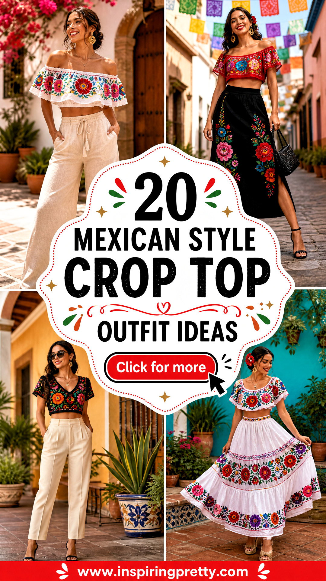 20 Mexican Style Crop Top Outfit Ideas for Festive Summer Looks - 20 Mexican Style Crop Top Outfit Ideas for Festive Summer Looks