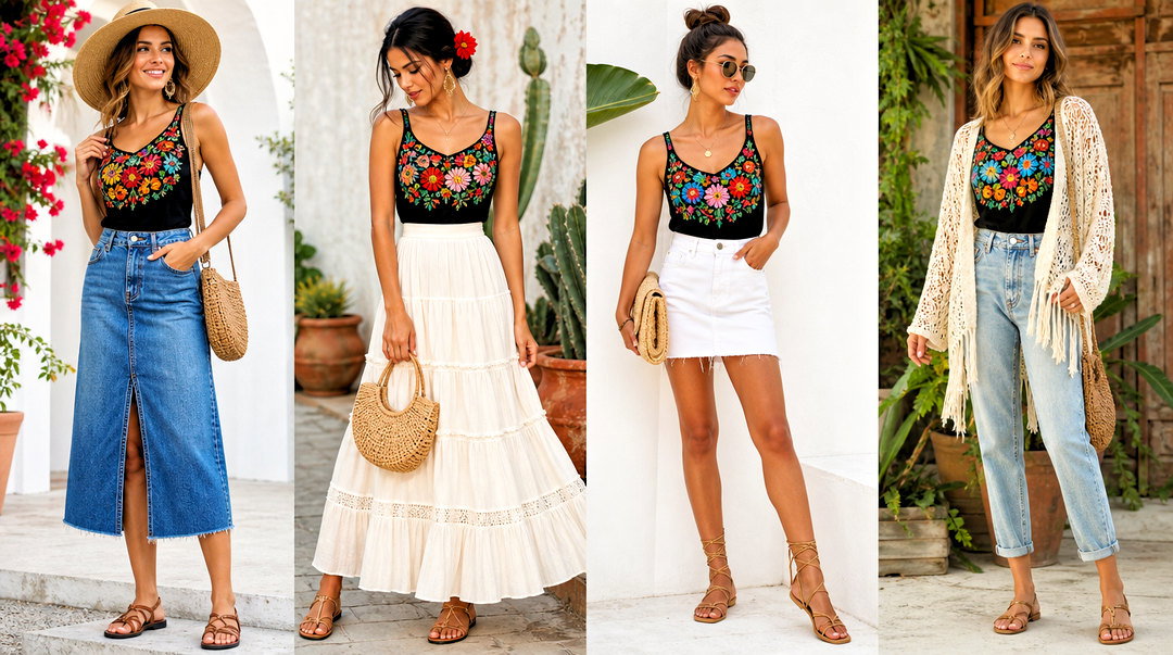25 Mexican Tank Top Outfit Ideas for Bold Summer Style