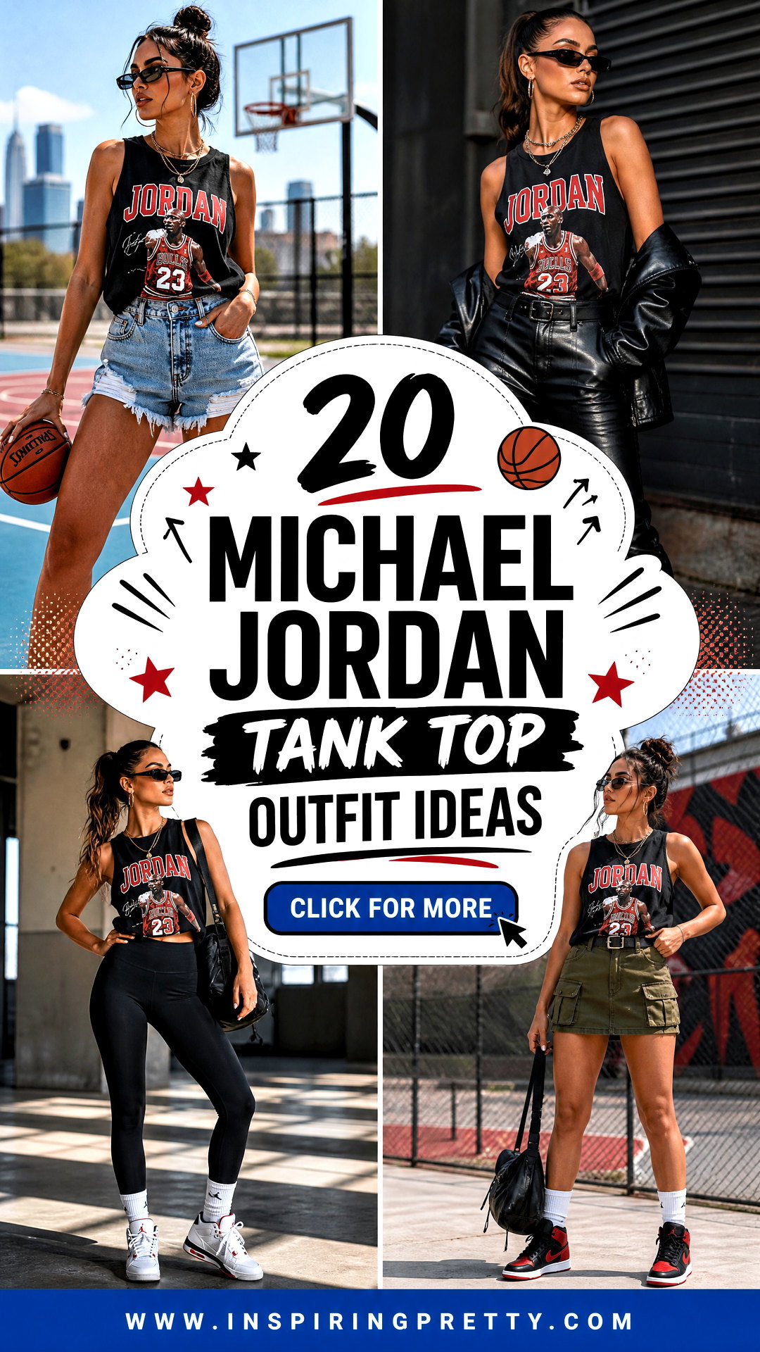 20 Michael Jordan Tank Top Outfit Ideas for Sporty Street Style - 20 Michael Jordan Tank Top Outfit Ideas for Sporty Street Style