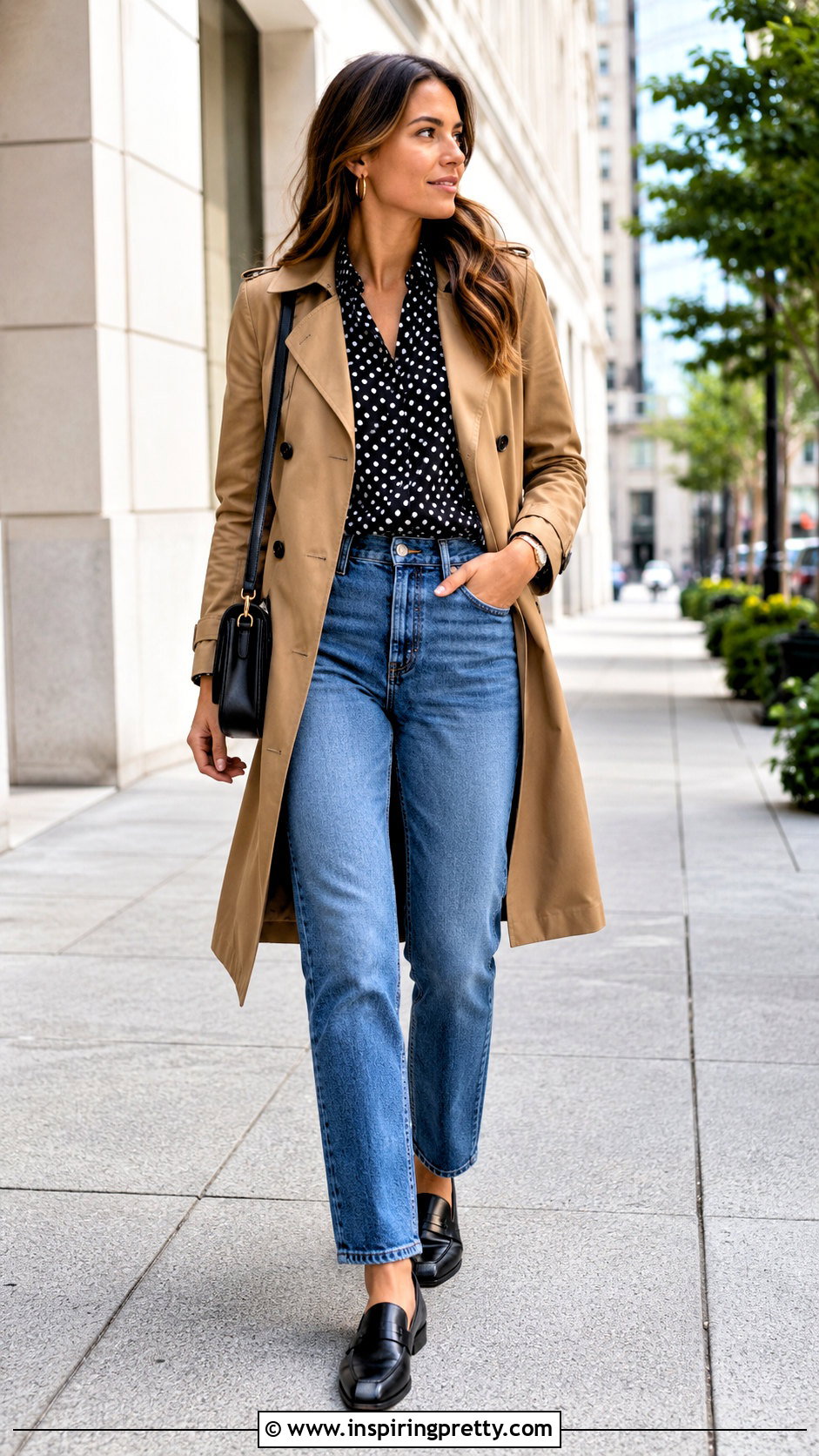 Michael Kors Polka Dot Top With Straight Leg Jeans - 20 michael kors polka dot tops