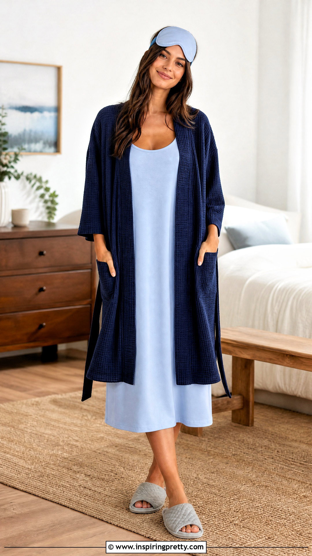Midi Tank Top Nightgown With Waffle Robe - 25 Tank Top Nightgown ideas