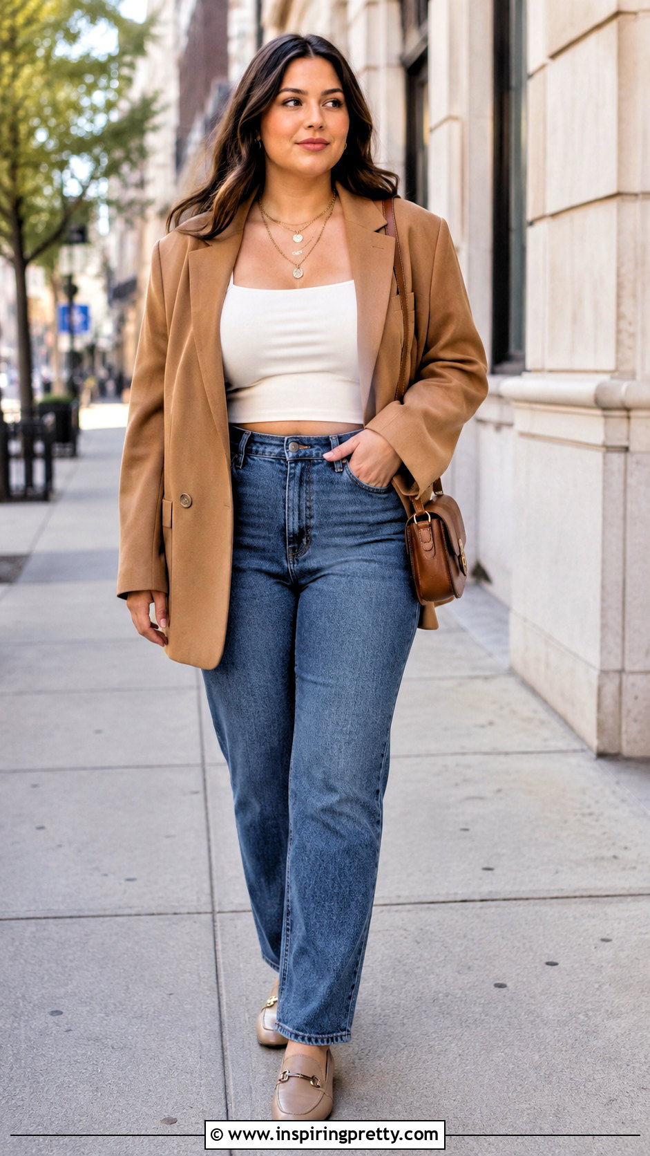 Midsize Midriff Top With Straight Jeans - 50 midriff top outfit ideas