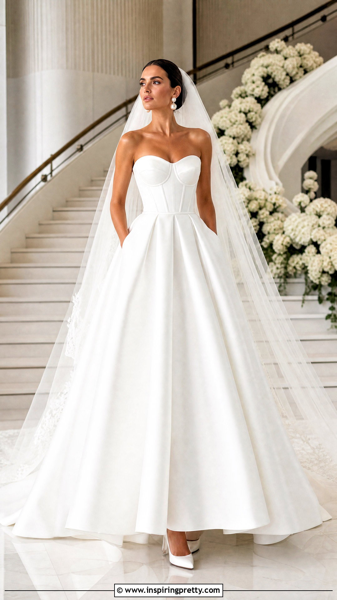 Mikado Bustier Wedding Dress - 25 wedding dress with bustier top outfit ideas