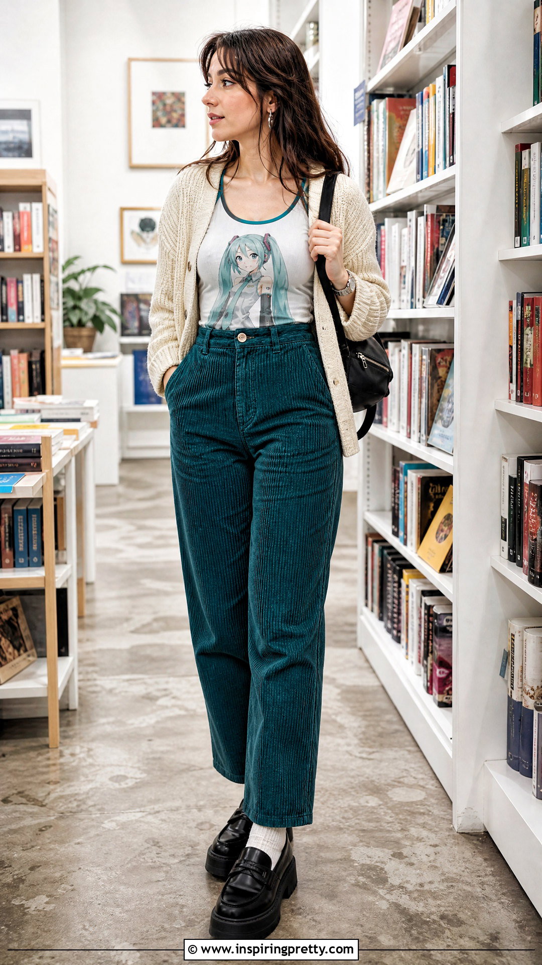 Miku Tank Top With Corduroy Pants - 25 miku tank top outfit ideas