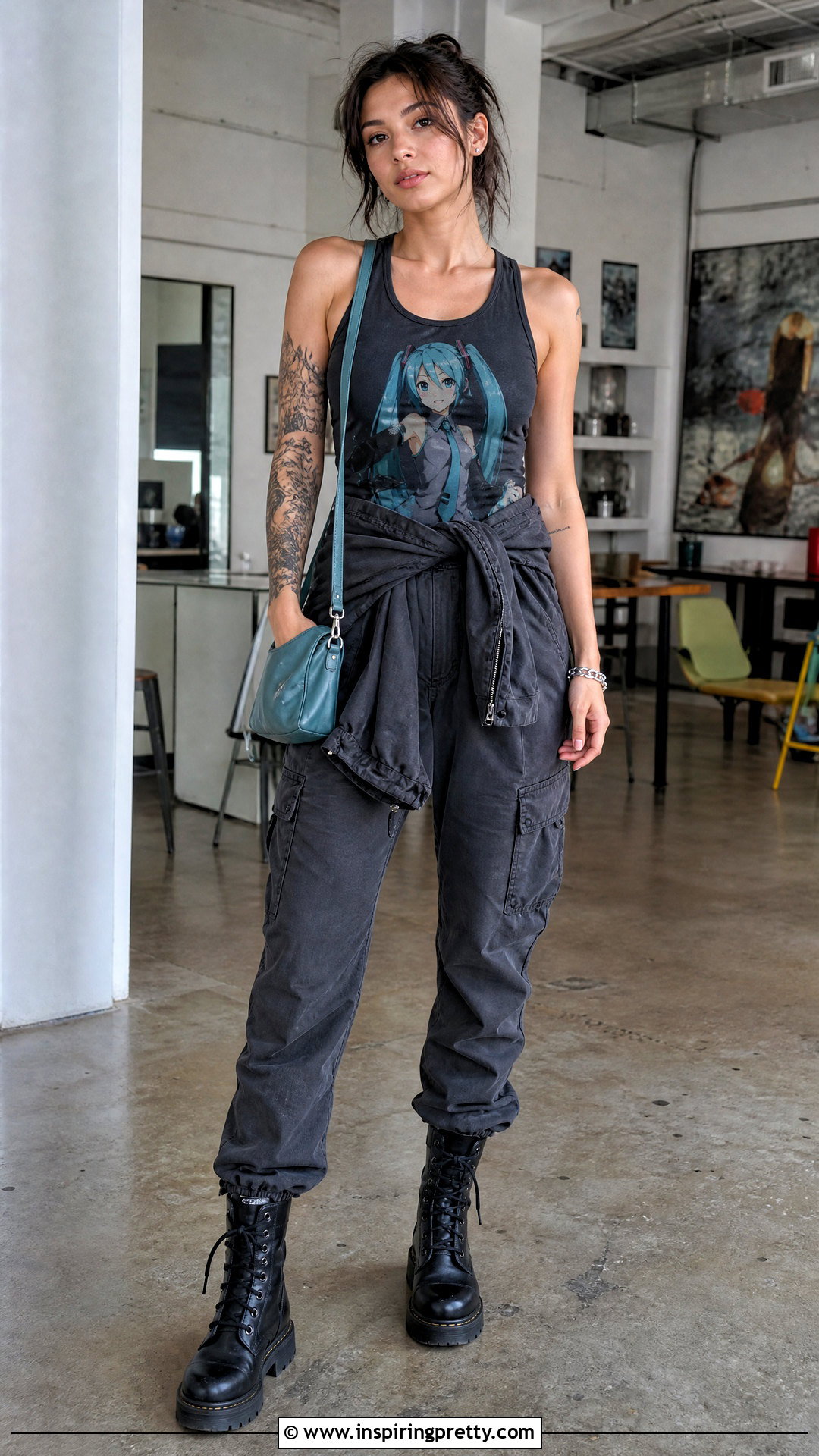 Miku Tank Top With Utility Jumpsuit - 25 miku tank top outfit ideas