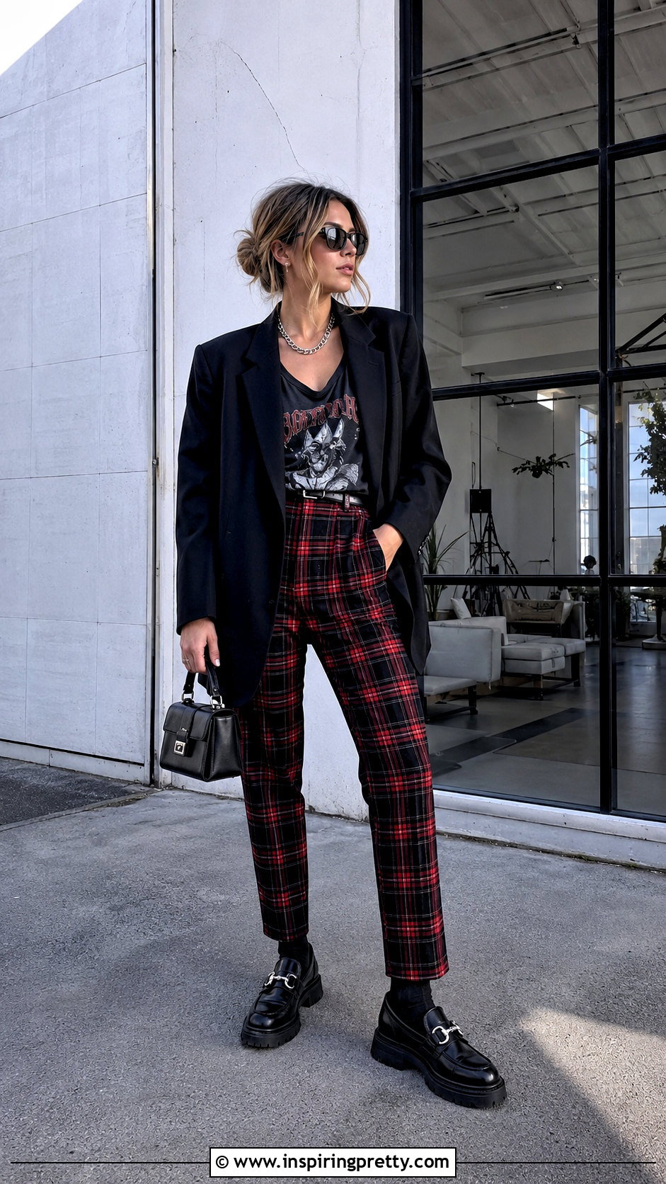 Miley Cyrus Band Tank Top With Plaid Pants - 20 Miley Cyrus Tank Tops