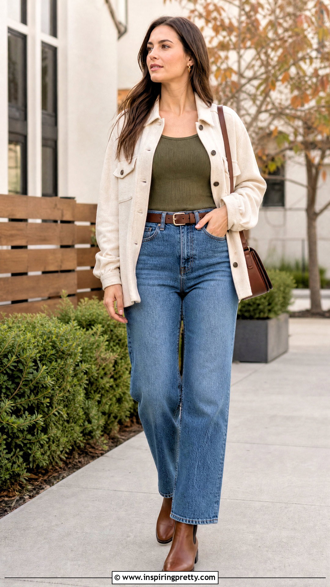 Military Tank Top With Shacket And Boots - 20 military tank tops outfit ideas