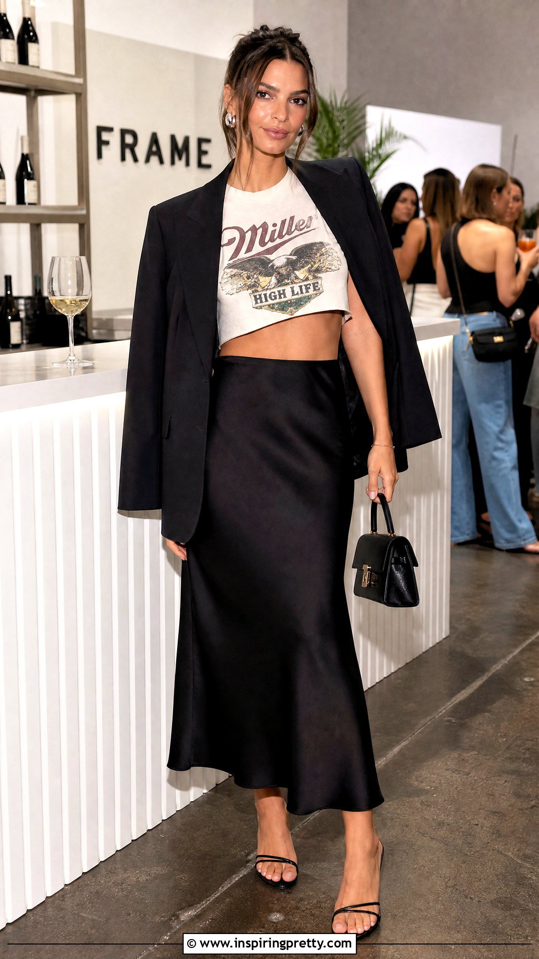 Miller Crop Top With a Satin Midi Skirt - 20 miller crop top outfit ideas