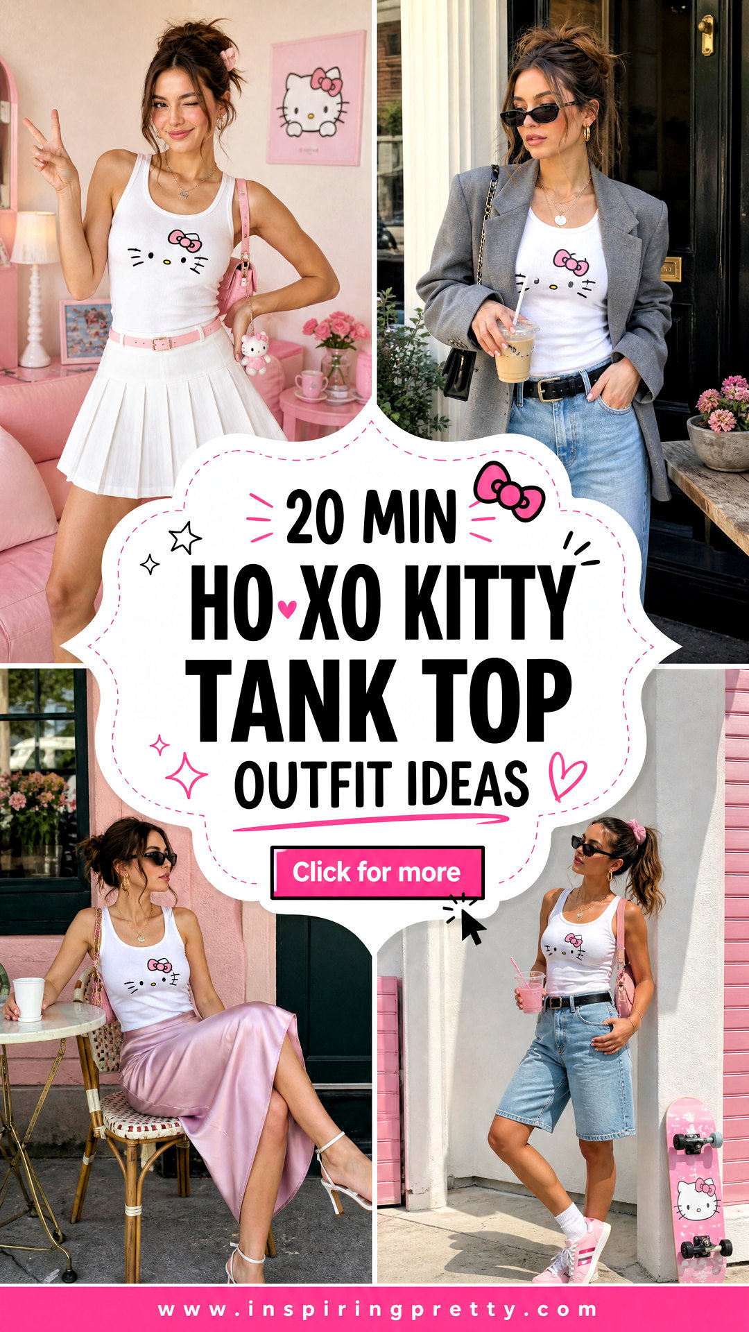 20 Min Ho Xo Kitty Tank Top Outfit Ideas for Playful Looks - 20 Min Ho Xo Kitty Tank Top Outfit Ideas for Playful Looks