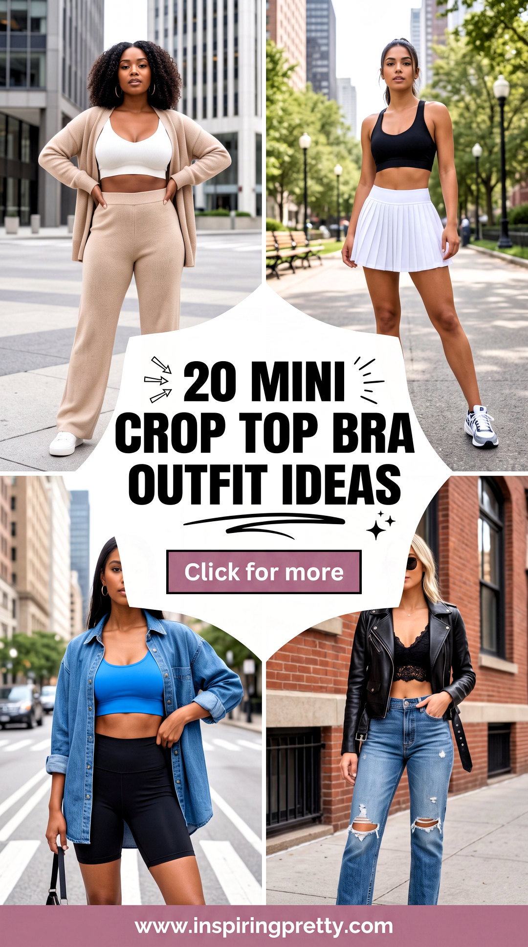 20 Mini Crop Top Bra Outfit Ideas for Confident Styling - 20 Mini Crop Top Bra Outfit Ideas for Confident Styling