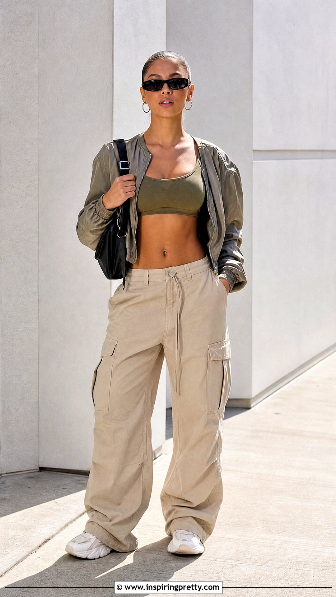 Mini Crop Top Bra With Cargo Pants - 20 Mini Crop Top Bra outfit ideas
