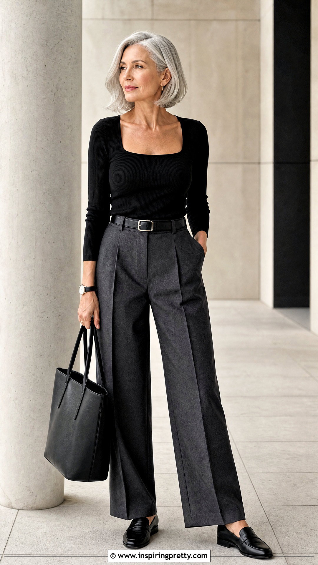 Minimalist Black Long Sleeve Top Outfit - 50 long sleeve tops aesthetics