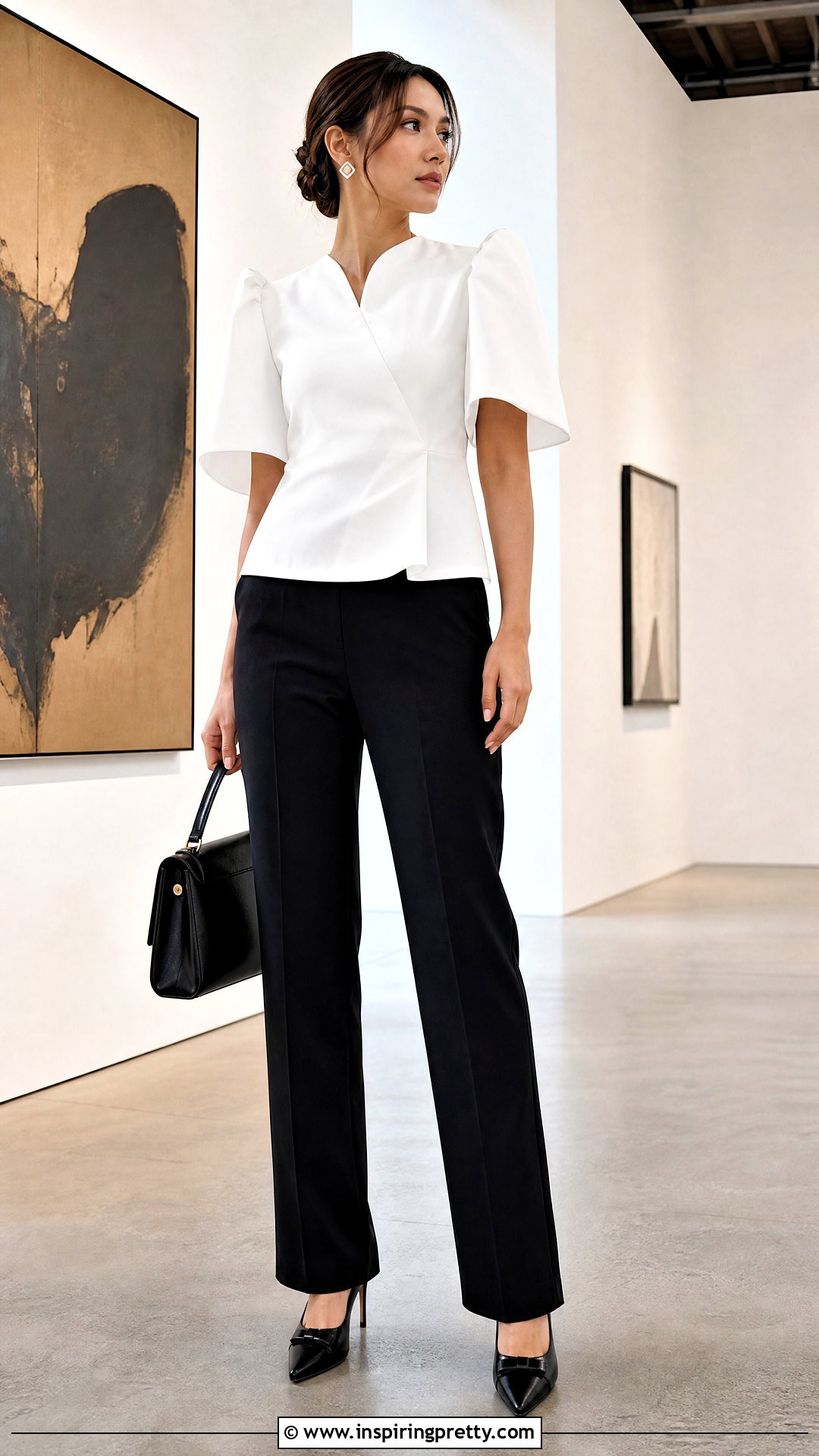Minimalist Filipiniana Top With Tailored Trousers - 50 filipiniana top and pants