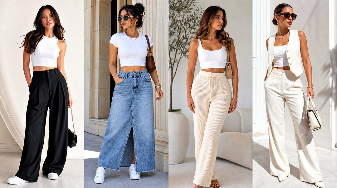 20 Minimalist White Crop Top Outfit Ideas for Clean Style