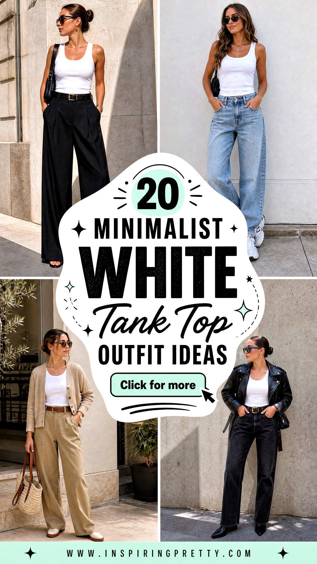 20 Minimalist White Tank Top Outfit Ideas for Easy Chic - 20 Minimalist White Tank Top Outfit Ideas for Easy Chic