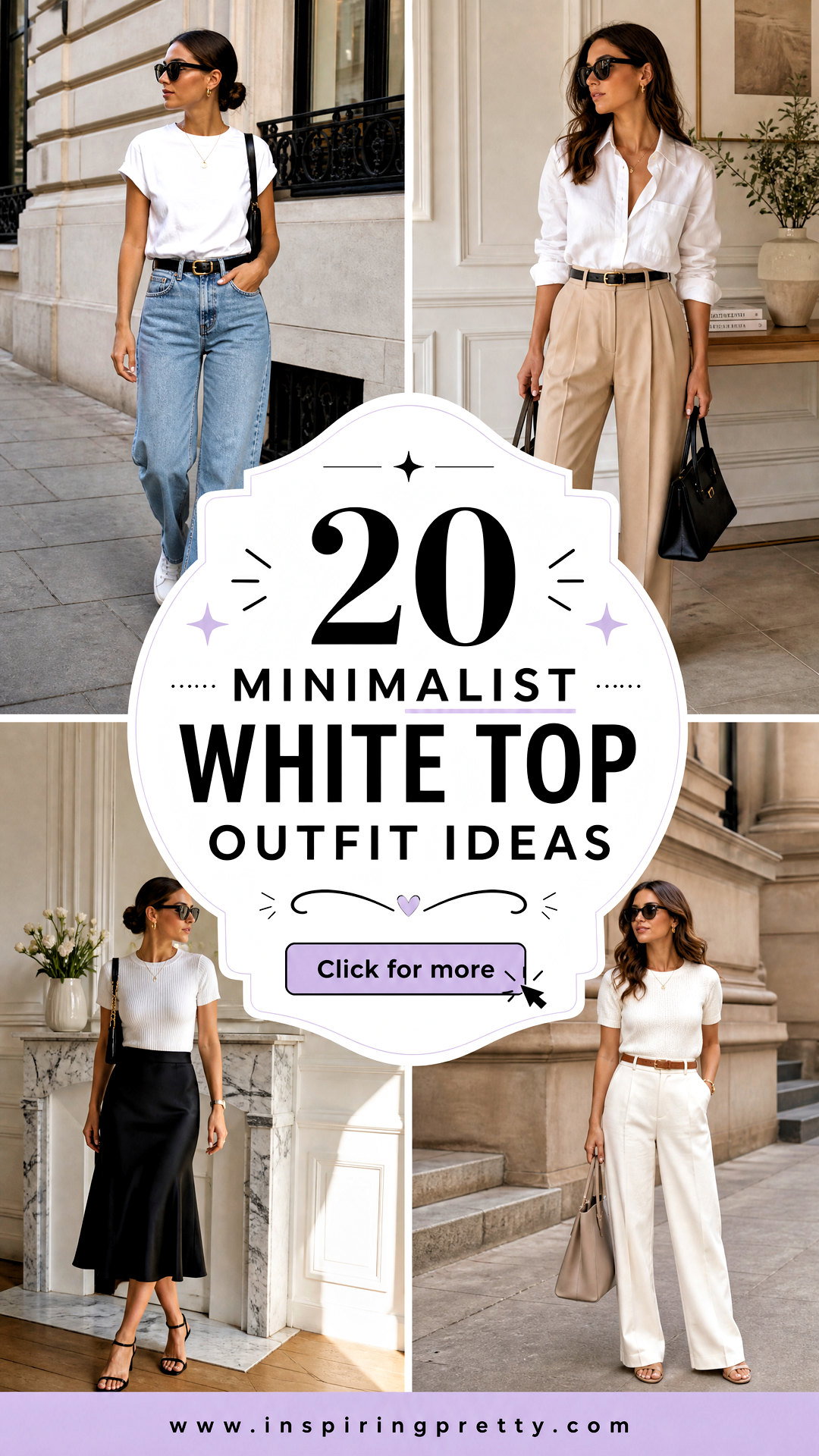 20 Minimalist White Top Outfit Ideas for Timeless Style - 20 Minimalist White Top Outfit Ideas for Timeless Style