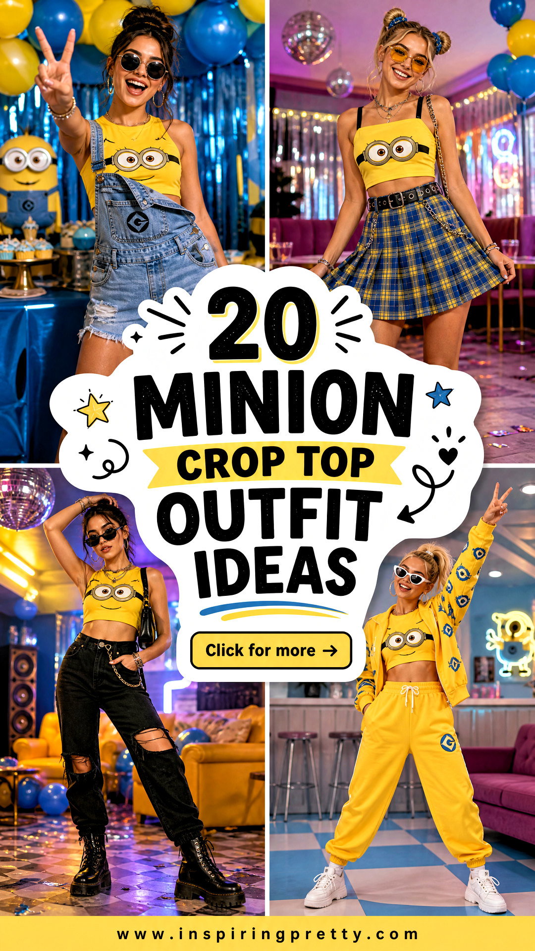 20 Minion Crop Top Outfit Ideas for Cute Playful Party Looks - 20 Minion Crop Top Outfit Ideas for Cute Playful Party Looks