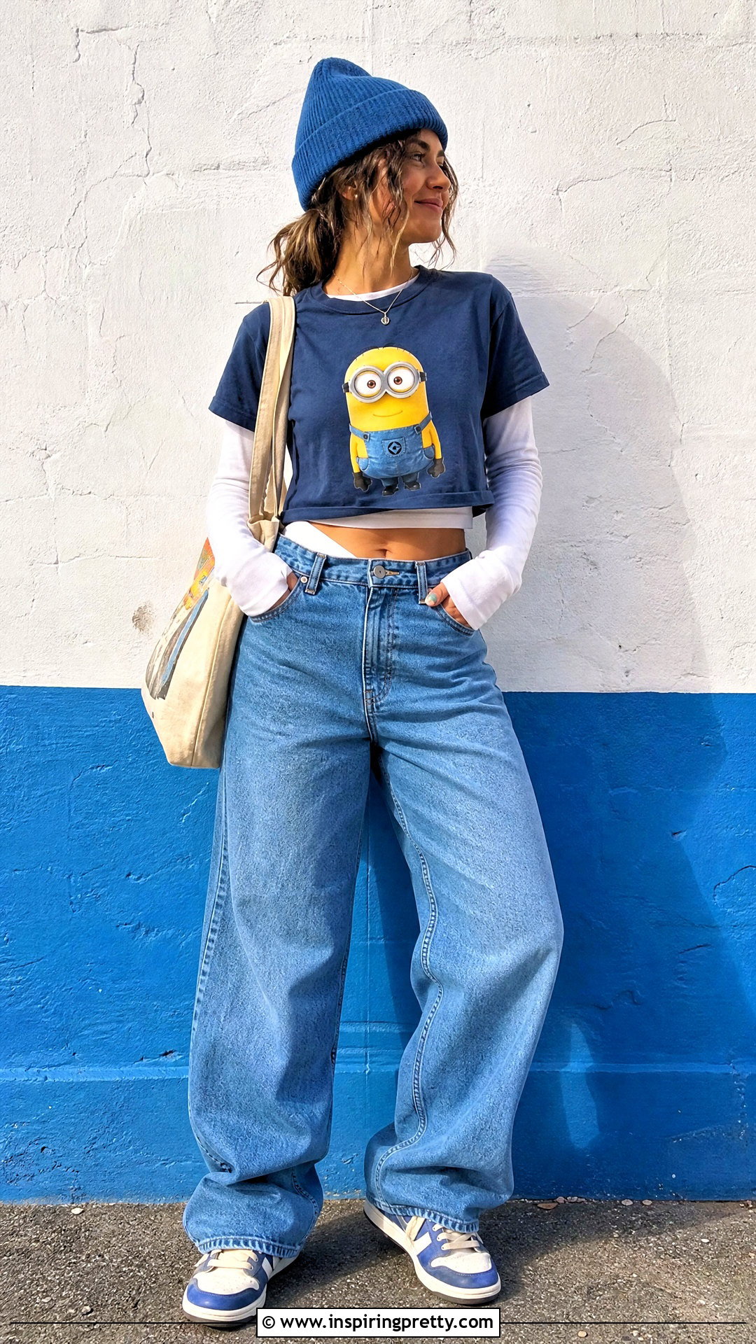 Minion Crop Top Over A Long Sleeve Shirt - 20 Minion Crop Top outfit ideas
