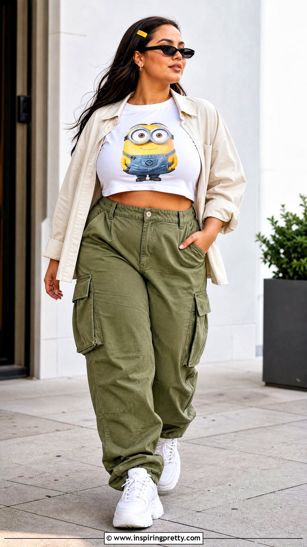 Minion Crop Top With Cargo Pants - 20 Minion Crop Top outfit ideas