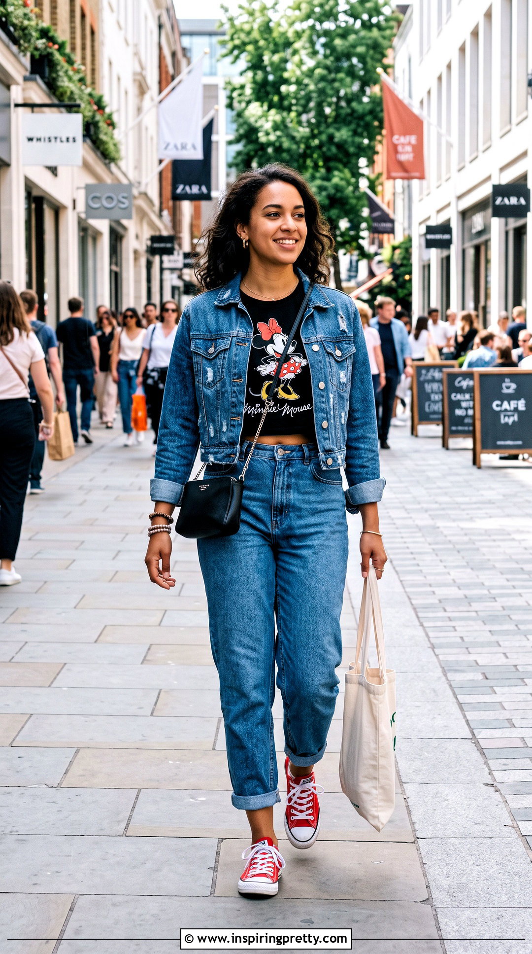 Minnie Mouse Crop Top With Mom Jeans - 25 Minnie Mouse Crop Top outfit ideas