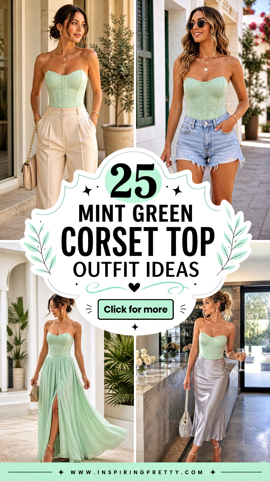 25 Mint Green Corset Top Outfit Ideas for Fresh Spring Looks - 25 Mint Green Corset Top Outfit Ideas for Fresh Spring Looks