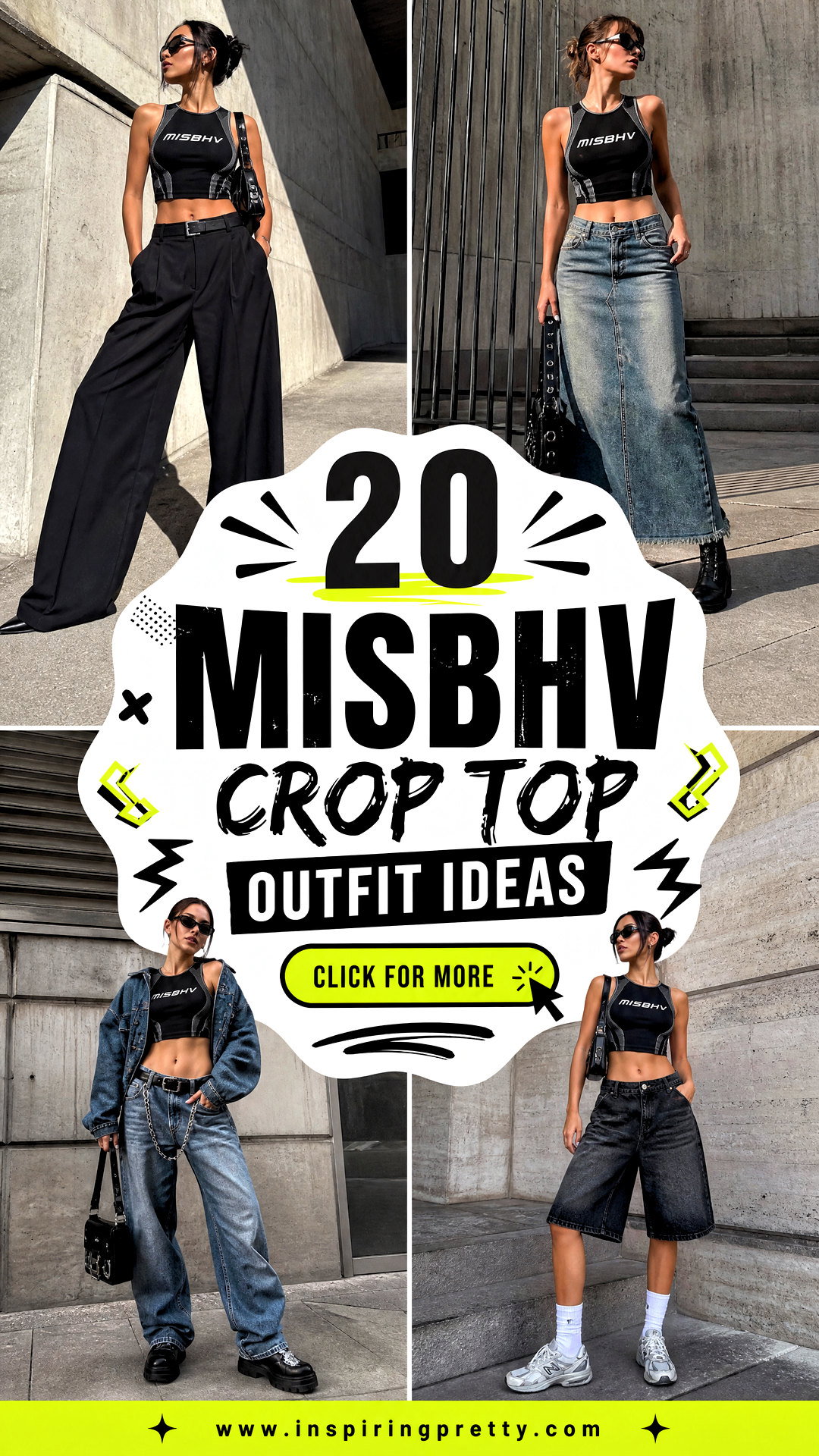 20 Misbhv Crop Top Outfit Ideas for Edgy Downtown Style - 20 Misbhv Crop Top Outfit Ideas for Edgy Downtown Style
