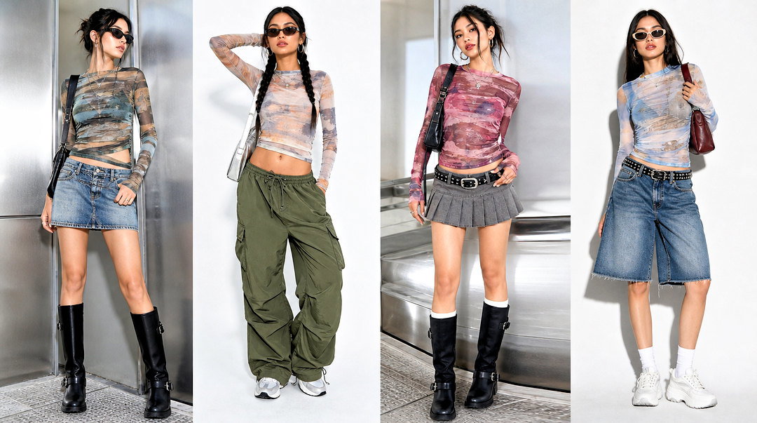 25 Miss Sixty Mesh Top Outfit Ideas for Bold Y2K Fashion