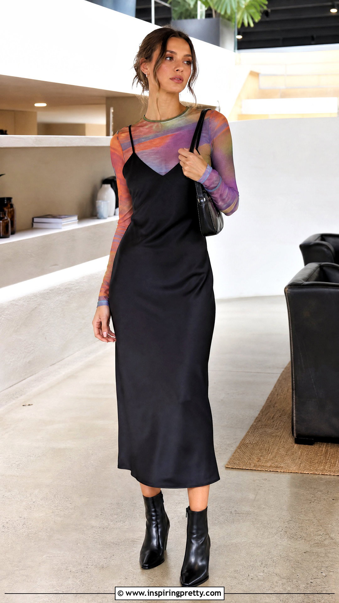 Miss Sixty Mesh Top Under A Slip Dress - 25 miss sixty mesh top outfit ideas