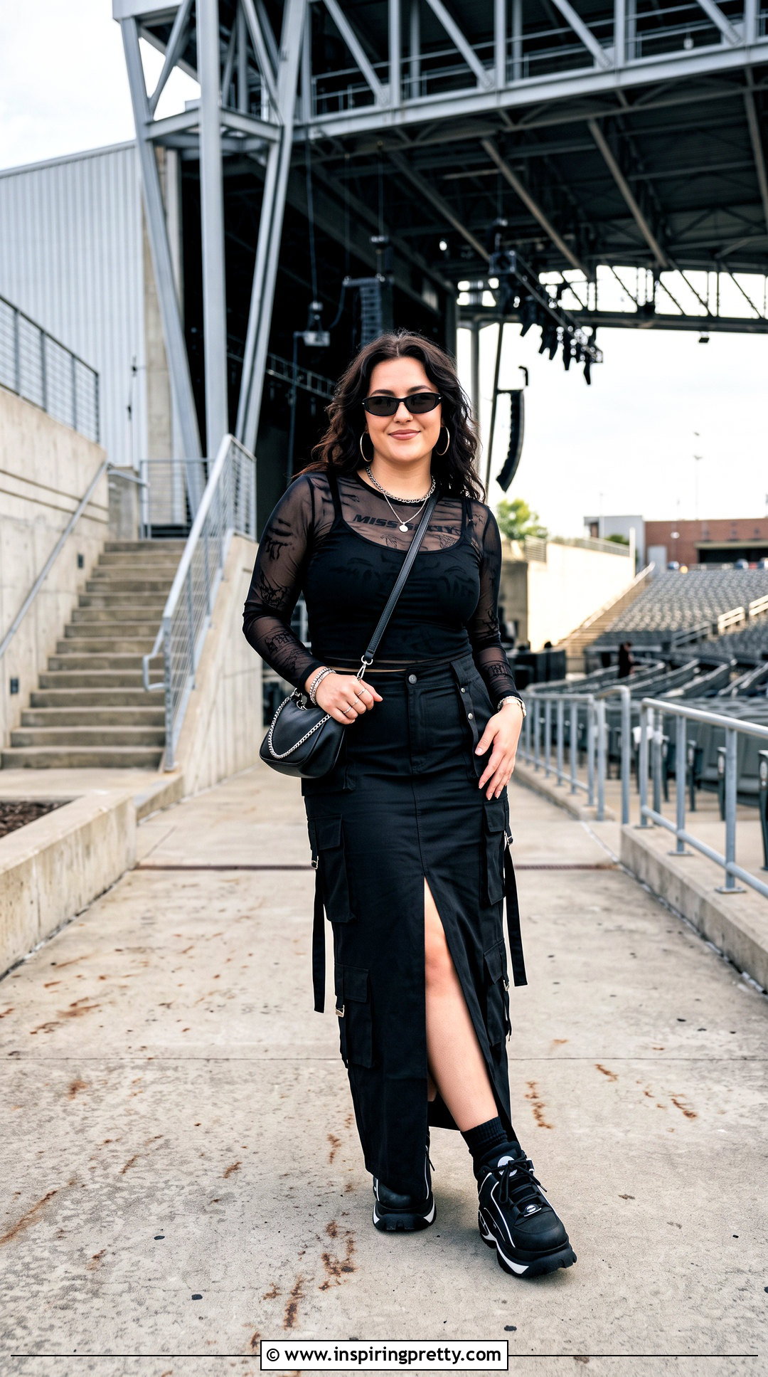 Miss Sixty Mesh Top With Cargo Maxi Skirt - 25 miss sixty mesh top outfit ideas