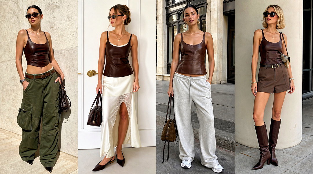 20 Miu Miu Leather Top Outfit Ideas for Luxe Night-Out Style