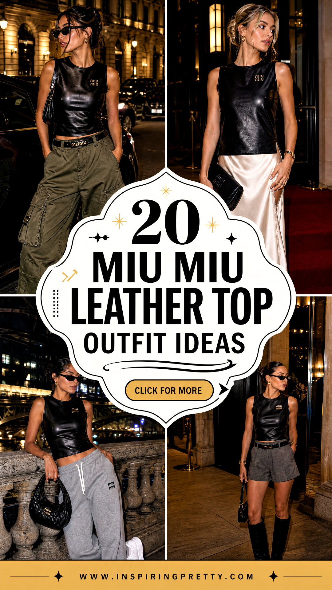 20 Miu Miu Leather Top Outfit Ideas for Luxe Night-Out Style - 20 Miu Miu Leather Top Outfit Ideas for Luxe Night-Out Style